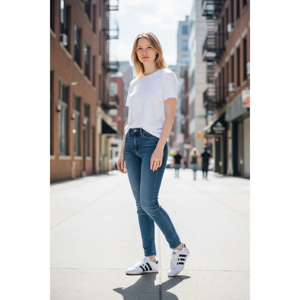 Adidas Women's Casual White Sneakers Size 8 - New With Box